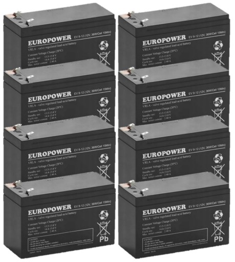 КОМПЛЕКТ АКУМУЛЯТОРІВ SYBTU1-PLP ДЛЯ ДБЖ 8x EV 9-12