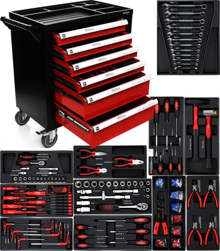 ШКАФ ИНСТРУМЕНТАЛЬНЫЙ ШКАФ С ПОЛКАМИ + НАБОР ИНСТРУМЕНТОВ НАБОР 263 EL