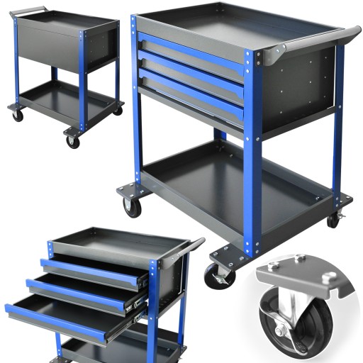 ИНСТРУМЕНТАЛЬНЫЙ ШКАФ ДЛЯ СЕРВИСНОЙ ТЕЛЕЖКИ ДЛЯ МАСТЕРСКИХ С 3 ЯЩИКАМИ