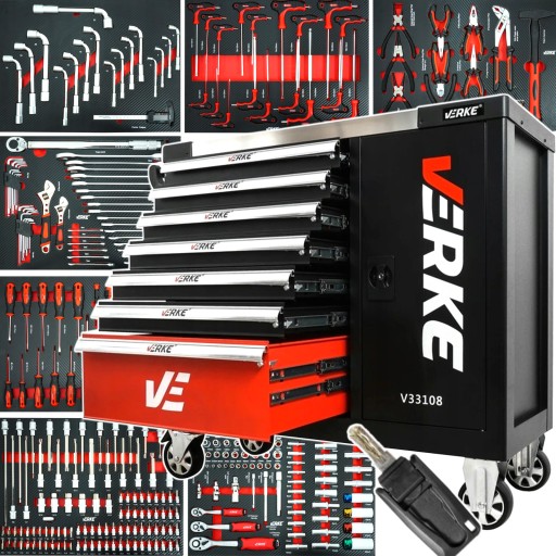 ИНСТРУМЕНТАЛЬНЫЙ ШКАФ ДЛЯ МАСТЕРСКОЙ ИНСТРУМЕНТАЛЬНАЯ ТЕЛЕЖКА С ОБОРУДОВАНИЕМ 298 шт.