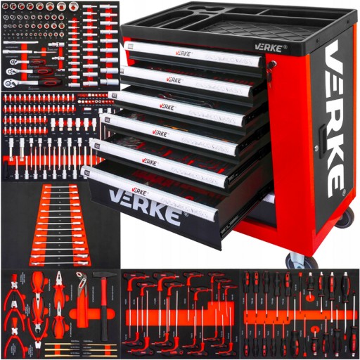 ШАФА ДЛЯ ІНСТРУМЕНТІВ VERKE PREMIUM + ІНСТРУМЕНТИ 250 ШТ. V33107