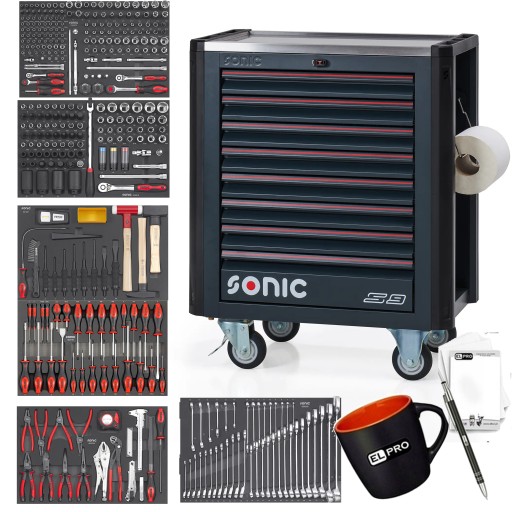 ИНСТРУМЕНТАЛЬНЫЙ ШКАФ SONIC 384 el 8 ящиков С ОБОРУДОВАНИЕМ