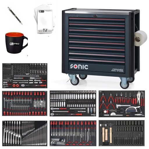 ИНСТРУМЕНТАЛЬНЫЙ ШКАФ SONIC 485 el 8 ящиков С ОБОРУДОВАНИЕМ