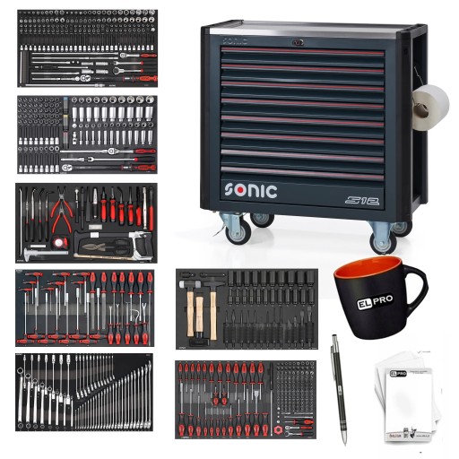 ИНСТРУМЕНТАЛЬНЫЙ ШКАФ SONIC 575 el 8 ящиков С ОБОРУДОВАНИЕМ