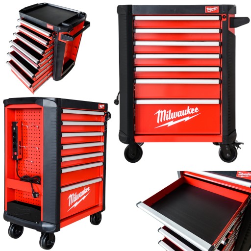 ИНСТРУМЕНТАЛЬНЫЙ ШКАФ ТЕЛЕЖКА ДЛЯ МАСТЕРСКОЙ 78см MILWAUKEE