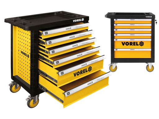 ШКАФ ДЛЯ МАСТЕРСКОЙ ИНСТРУМЕНТАЛЬНАЯ ТЕЛЕЖКА С 6 ЯЩИКАМИ VOREL