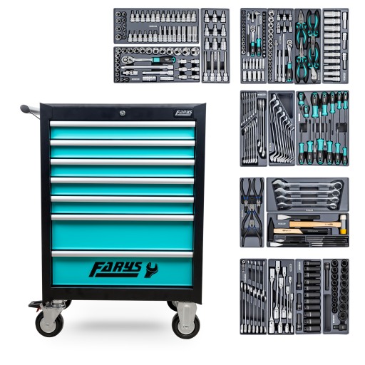 ШАФА МАЙСТЕРНЯ ВІЗОК ІНСТРУМЕНТАЛЬНИЙ + ОБЛАДНАННЯ 281 шт. FR4045 -F5