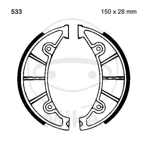 Y533 - ГАЛЬМІВНІ ЩЕЛЕСТИ. МОТО. YAMAHA HW 125 - XENTER 125 12-14