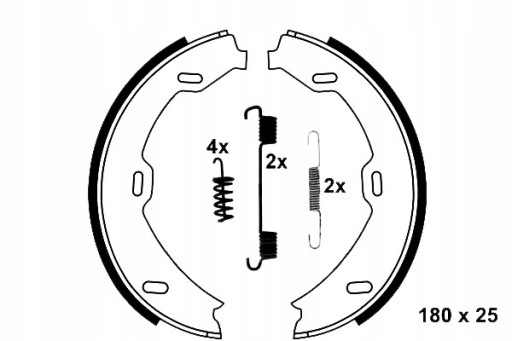 03.0137-4016.2 - ТОРМОЗНЫЕ КОЛОДКИ MERCEDES W220 S-CLASS 98-05 (180х25мм) механика ATE