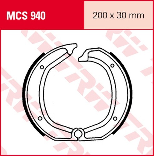 MCS940 - ТОРМОЗНЫЕ КОЛОДКИ МОТО BMW R 1000 RT (78-80) TRWMCS940