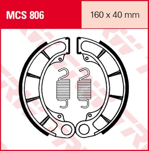 MCS806 - ТОРМОЗНЫЕ КОЛОДКИ МОТО HONDA VT 750 C SHADOW (04-09) HONDA VT 600 C (94-01)