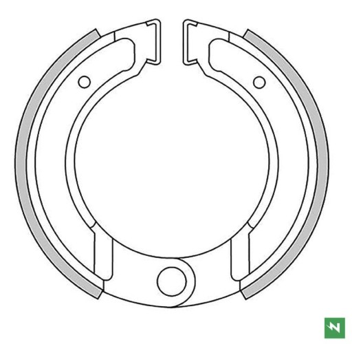 GF1124IR - КОЛОДКИ ГАЛЬМІВНІ ЗАДНІ HONDA CR 480R '82, KTM GS 125/175 '72-'82, MC 250 '74