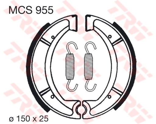 MCS955IR - ГАЛЬМІВНІ КОЛОДКИ YAMAHA XT 500 / 550 / 600 / 600 TENERE (150X25MM) (Y510)