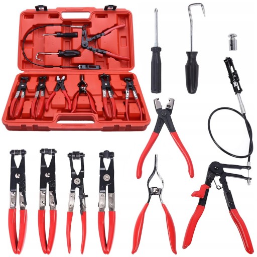 КЛЕЩИ ДЛЯ ОБВЯЗКИ ЛЕНТОЧНЫХ ОБОЛОЧЕК CLICK-R НАБОР ИЗ 9-EL.