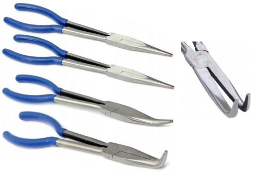 Плоскогубцы длинные изогнутые прямые 280 мм