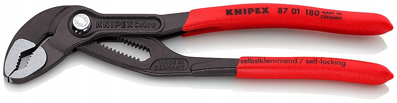 Регулируемые плоскогубцы COBRA 180 мм KNIPEX трубный гаечный ключ