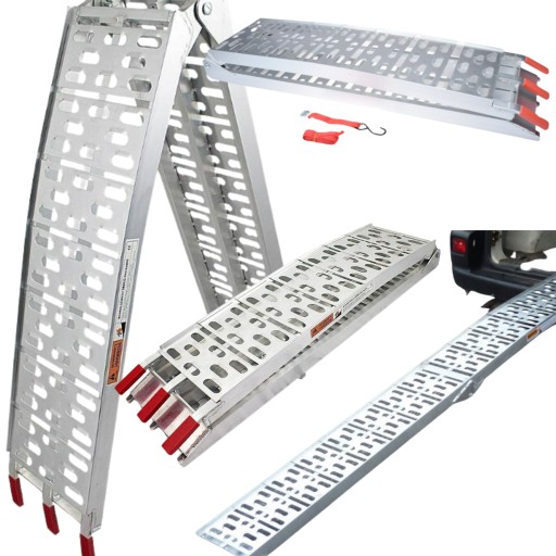 АЛЮМІНІЄВА РАМПА ШИРОКОГО ПРИВОДУ 340 кг Під’їзна доріжка Квадроцикл МОТОЦИКЛ КВАДРОЦИКЛ