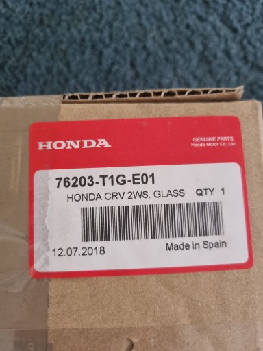 76203-T1G-E01 - СКЛО ДЗЕРКАЛА ПРАВЕ З ПІДІГРІВОМ HONDA CR-V 12-18 НОВЕ ОРИГ.