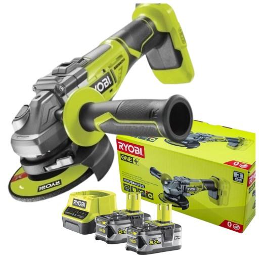 АКУМУЛЯТОРНА КУТОВА ШЛІФУВАЛЬНА МАШИНА Безщіточна 2 X 5AH + ЗАРЯДНИЙ ПРИСТРІЙ RYOBI