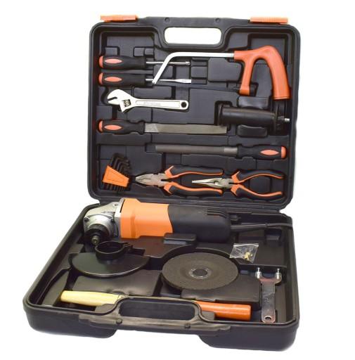 УГЛОВАЯ ШЛИФОВАЛЬНАЯ МАШИНА 500ВТ С 20 ИНСТРУМЕНТАМИ В ПОДАРОК