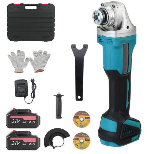 АКУМУЛЯТОРНА КУТОВА ШЛІФУВАЛЬНА МАШИНА З РЕГУЛЮВАННЯМ ШВИДКОСТІ 21В 860ВТ 125ММ