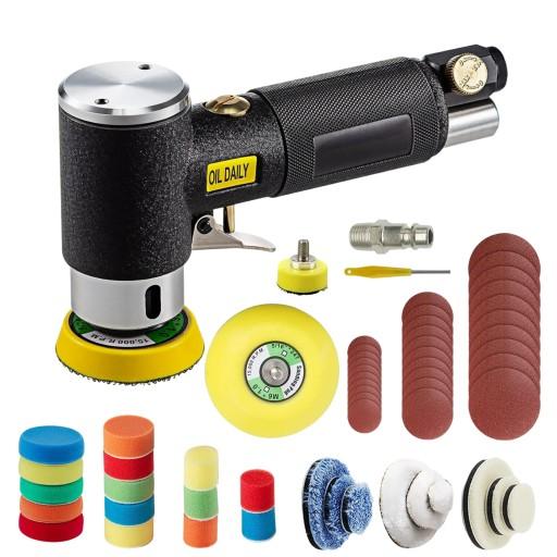ШЛІФАЛЬНА МАШИНА ПНЕВМАТИЧНА ПОЛІРУВАЛЬНА МАШИНА ГУБКА ВЕТЛЬ 25ММ 50ММ 75ММ НАБІР 62 шт.