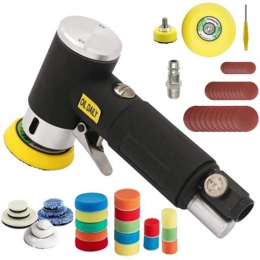 ШЛИФОВАЛЬНАЯ ПНЕВМАТИЧЕСКАЯ ПОЛИРОВАЛЬНАЯ ГУБКА МЕХОВОЙ ВОЙЛОК 25мм 50мм 75мм НАБОР 56эл.