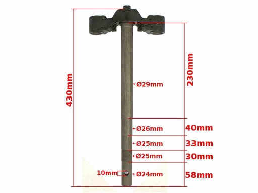 ROY01010 - ПОДСЕДЕЛЬНЫЙ СТОЛБ BAOTIAN GY6-50 10-ДЮЙМОВЫЙ СКУТЕР BAOTIAN ORG PHE