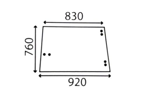 L39246, L38309 - БОКОВОЕ ОКНО JOHN DEERE СЛЕВА - СПРАВА, ЗЕЛЕНОЕ