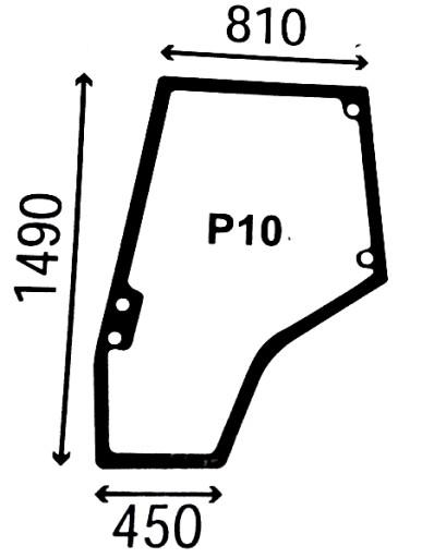 4272774M1 - СКЛО ДВЕРІ MASSEY FERGUSON 5000, 7000, 8000 ЛІВЕ