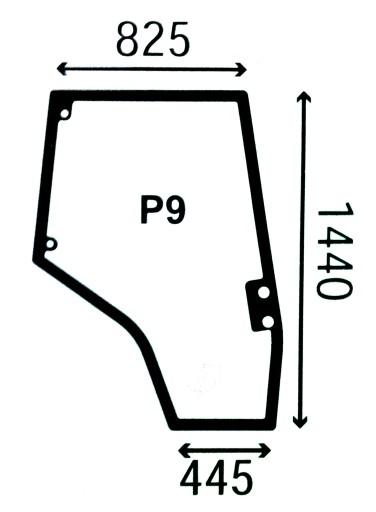 4272771M1 - СТЕКЛО ДВЕРИ MASSEY FERGUSON 5400 6400 7400 ПРАВОЕ