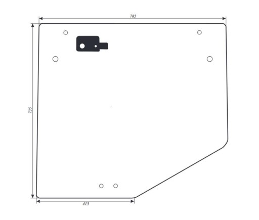 208865 - ЗАДНЄ ВІКНО MANITOU CHARGER GREEN 208865