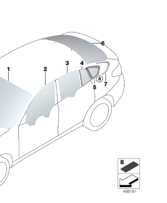 51317338102 - Скло заднє зд BMW X4 F26