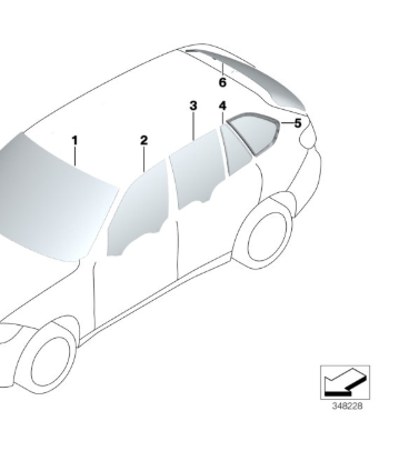 51317294775 - Заднє скло ЗД BMW X5 F15