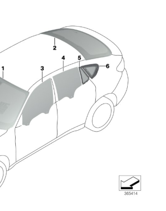 51317318951 - Скло заднє зд BMW X6 F16