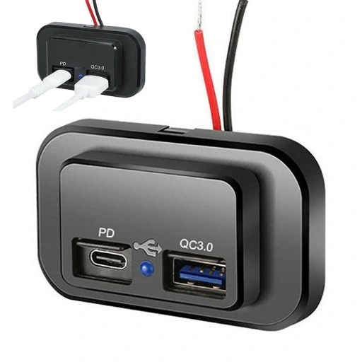 ШВИДКИЙ ПОДВІЙНИЙ ЗАРЯДНИЙ ПРИСТРІЙ PD QC 3,0