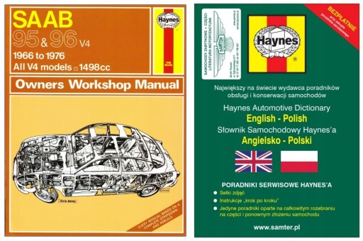 Керівництво по ремонту Saab 95 96 V4 (1966-1976) Haynes + БЕЗКОШТОВНО 24 години