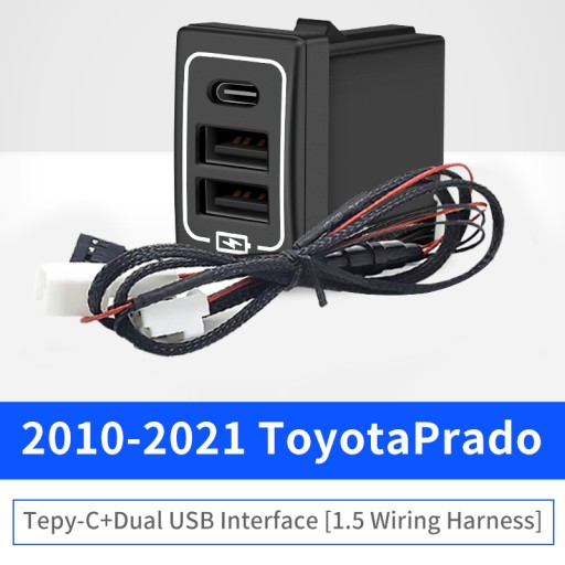 Автомобильное быстрое зарядное устройство USB QC3.0 для Toyota L