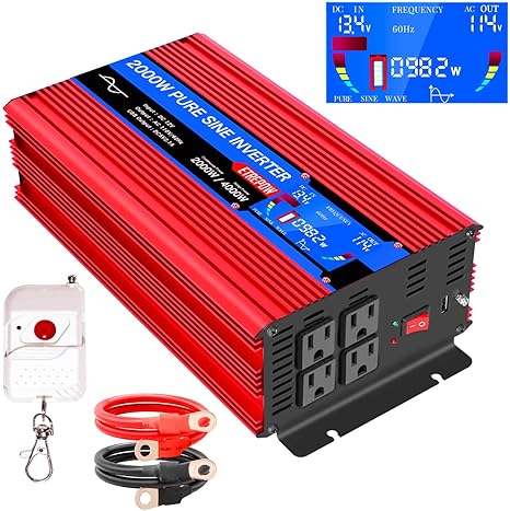 Автомобильный синусоидальный преобразователь 3000 со светодиодным дисплеем Преобразователь 230в