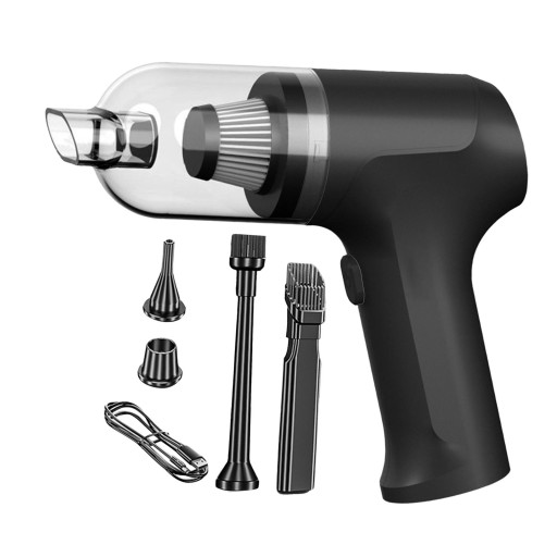 Автомобільний ручний пилосос гнучкий чорний