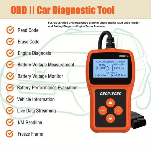 Автомобільний сканер obd2 зчитувач коду несправності двигуна ручний сканер