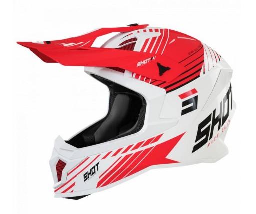 Шолом Shot Lite Fury White Red Red M cross
