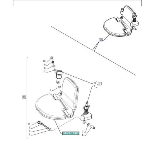 48107211 - Учебное сиденье New Holland T4 T5 48107211