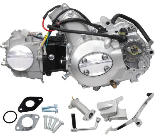 SILMR0504TPOMPWON0000 - Горизонтальный двигатель 139fmb, 50cc 4T, 4-ступенчатый ручной, серебряный