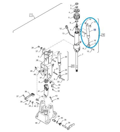 Актуатор рулевой колонки New Holland TC CX CR