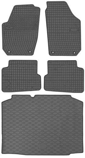 Skoda Fabia II Hatchback 2007-2014 гумові килимки + килимок в багажник