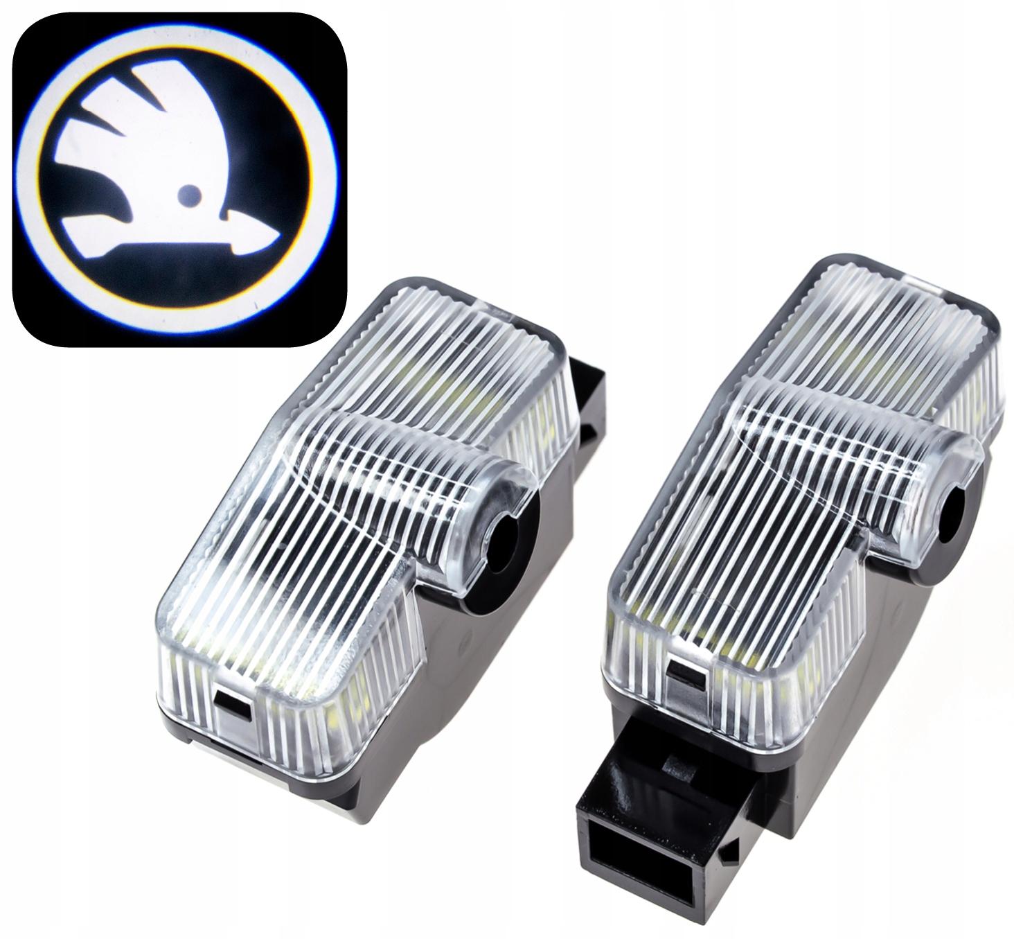 Skoda LED Projector HD логотип Kodiaq Octavia vRS RS