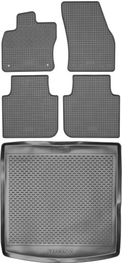 Skoda Tarraco SUV 2018 - Коврики резиновые + коврик в багажник
