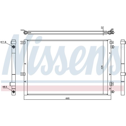 6102-02-1222191P - Конденсатор, кондиционер NISSENS 940468