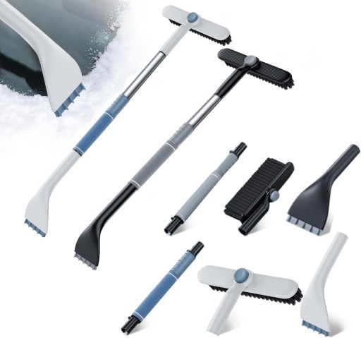 Автомобільний скребок для льоду, з мітлою, 86 см, висувний скребок для льоду